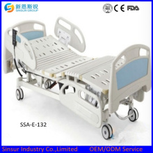 Mueble de hospital 3 Crank cama eléctrica médica con ABS Guardrail